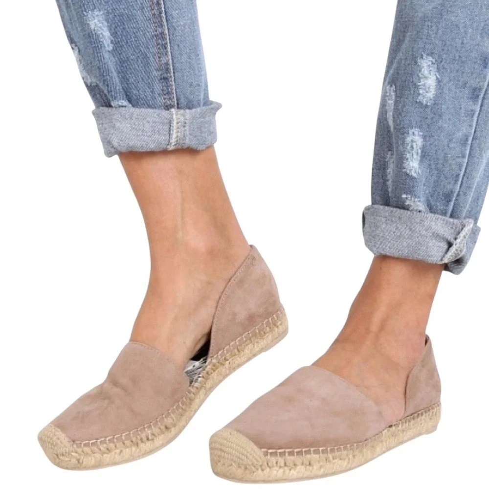 Dolce Vita Size 8 Suede Tan Small Platform Espadrille D’Orsay “Ciara” Flats